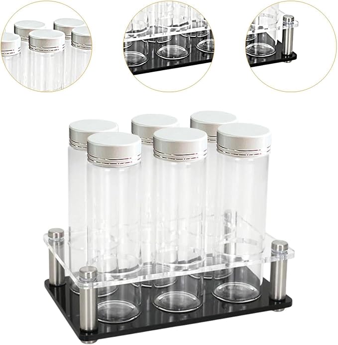 6 Pieces Coffee Cellars Tube Glass Storage Containers - Image 4
