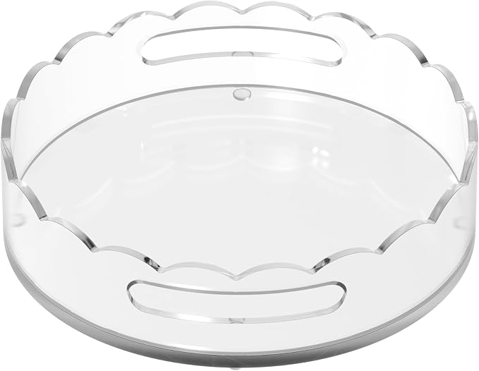 GRAHAM DESIGN 10″ Scalloped Round Acrylic Tray - Image 4