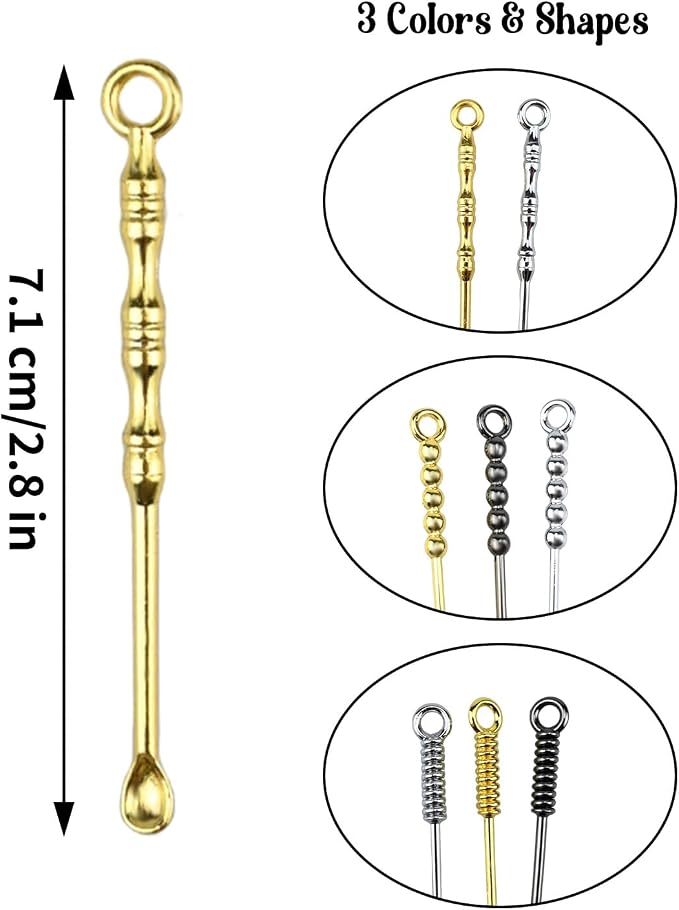 8 PCS Mini Shovel Spoons, Metal Tiny Spoons, Portable Small Scoop Charms - Image 7