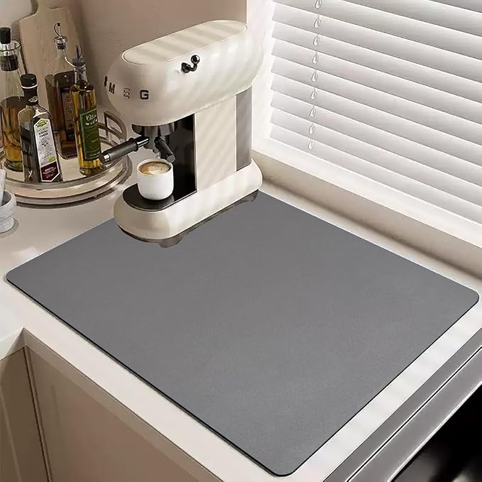 PIGCHCY 2-Pack Dish Drying Mat, Super Absorbent Dish Drying Mat, Waterproof - Image 5