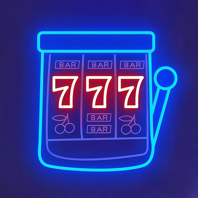 Custom Slot Machine Neon Sign, Casino Neon Light by DUOLIYBC