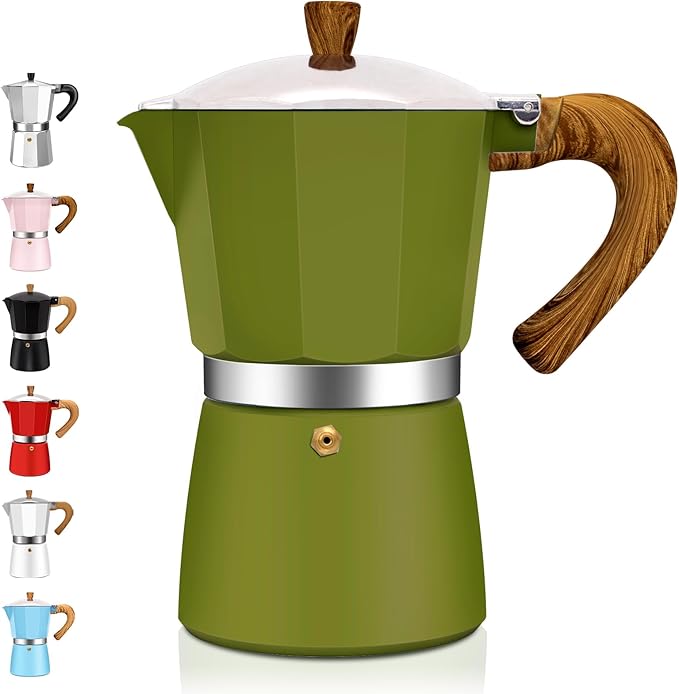 6 Cup Aluminum Espresso Stovetop Moka Pot Express Coffee Maker Percolator by Theperfectcombinationofcoffeehomeandhealthylivingmakingeverydayadayofrituals