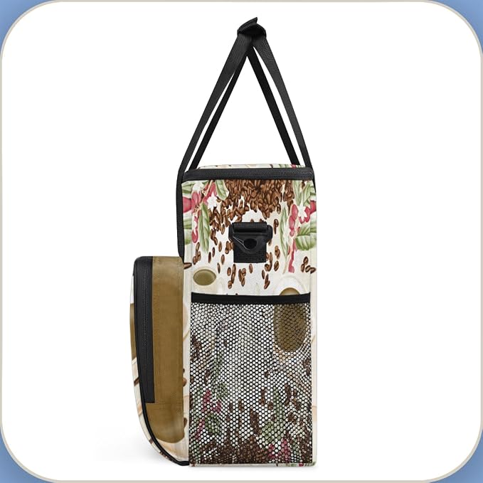 Watercolor Coffee Bean Coffee Maker Carring Bag Cafe Travel Carrying Storage - Image 4