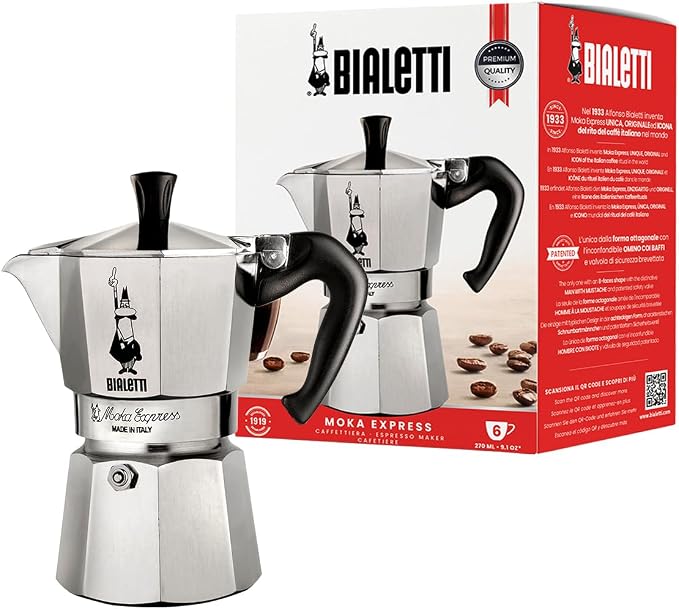 Bialetti Moka Express Iconic Italian Stovetop Espresso Maker by Bialetti