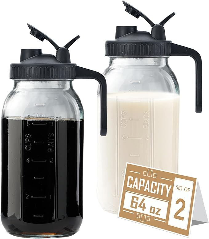 64oz Glass Pitcher with Lid by AoeJarry