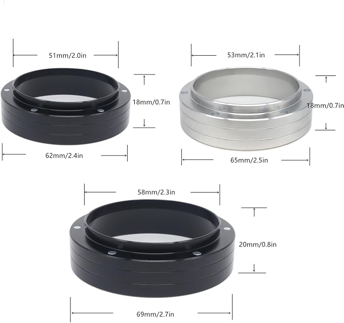 51mm Magnetic Espresso Dosing Funnel Lightweight Aluminum Coffee Dosing Ring - Image 2