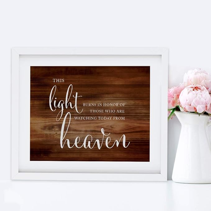 Andaz Press Wedding Party Signs, Rustic Wood Print, 8.5x11-inch, This Light - Image 5