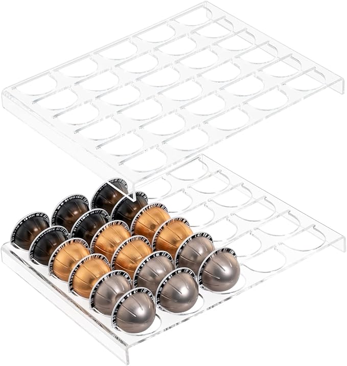 SUMERFLOS 2-Sets Coffee Pod Holder Storage Tray Compatible by Sumerflos