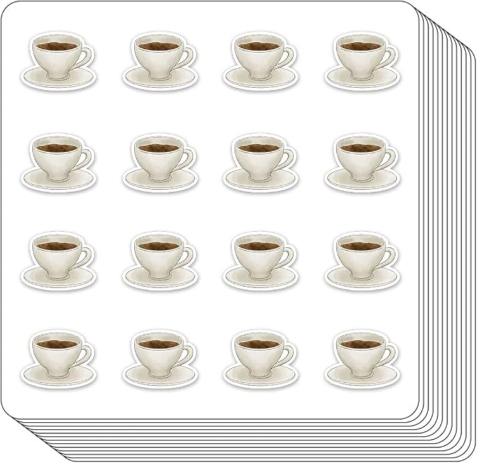 Coffee Hot Chocolate Planner Stickers, 0.5in Monthly Scrapbooking Arts Crafting by GUVSPTI
