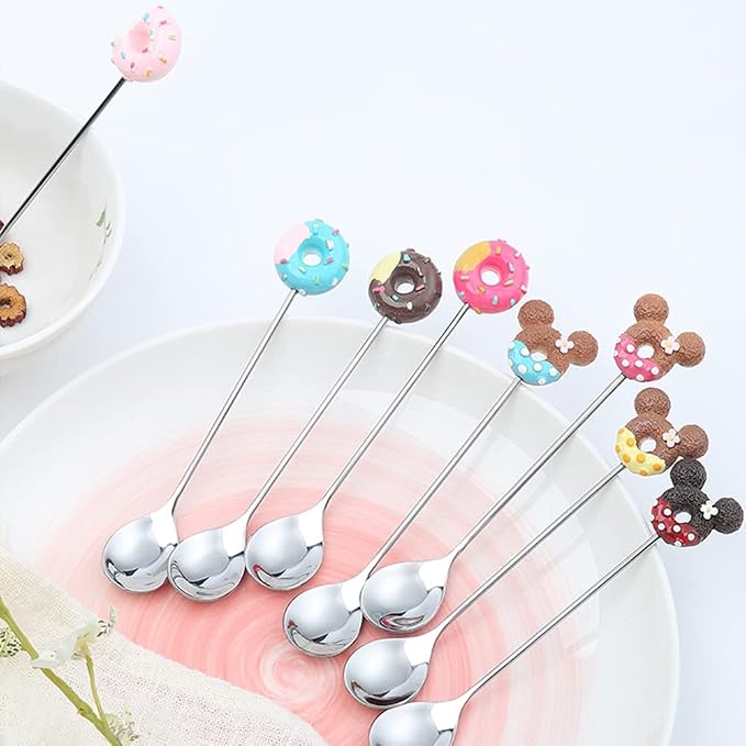 8PCS Stainless Steel Drink Spoon Set-Reusable Teaspoons - Image 3
