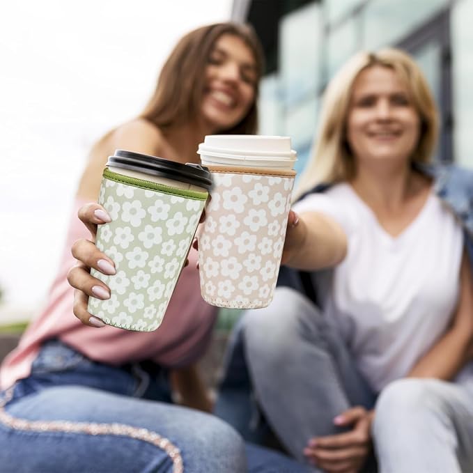 Haevola 3 Pieces Reusable Insulated Neoprene Iced Coffee Cup Sleeve, Durable - Image 3