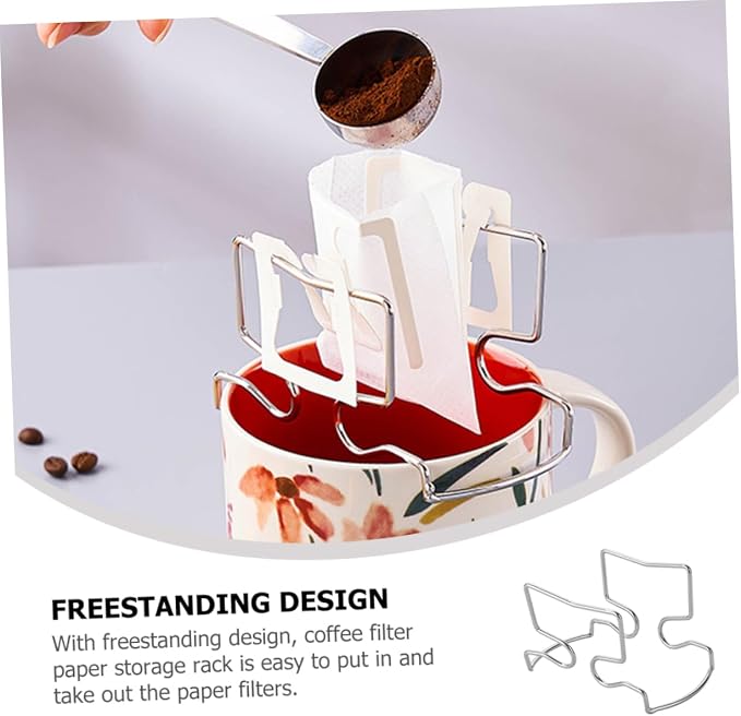MAGICLULU Fine Mesh Strainer Hanging Ear Drip Holder Drip Bag Stand Cup Filter - Image 7