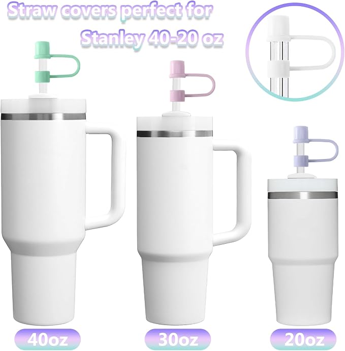 6PCS Silicone Straw Covers Cap Compatible - Image 4