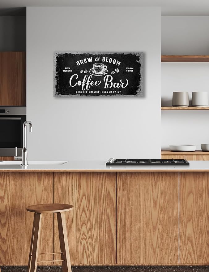 IPIC - Rustic Coffee Bar Sign Brew and Bloom, Canvas Print Wall Art - Image 4