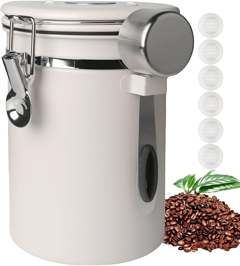 Aimery Stainless Steel Coffee Canister, 22oz Airtight Food Storage Container by Aimery