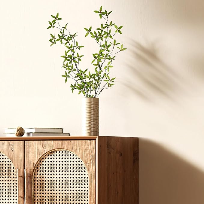 Melorca&Guilla Artificial Plants, Faux Greenery Stems Vase Branches Fake Plants - Image 6
