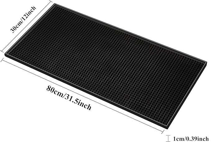 2 Pack Bar Mat, Dish Drying Mat, Large 31.5in x 12in Rubber Thick Durable - Image 4