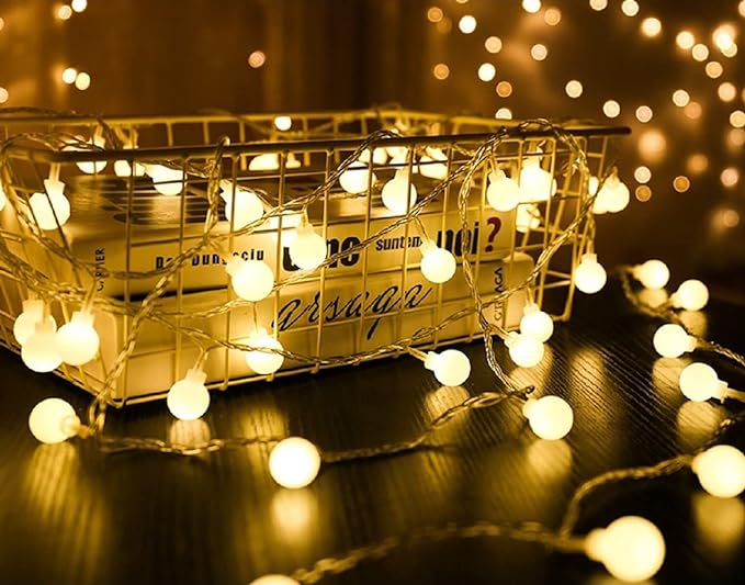 Globe String Lights 20ft 40 LED USB Powered Warm White Fairy Lights - Image 6