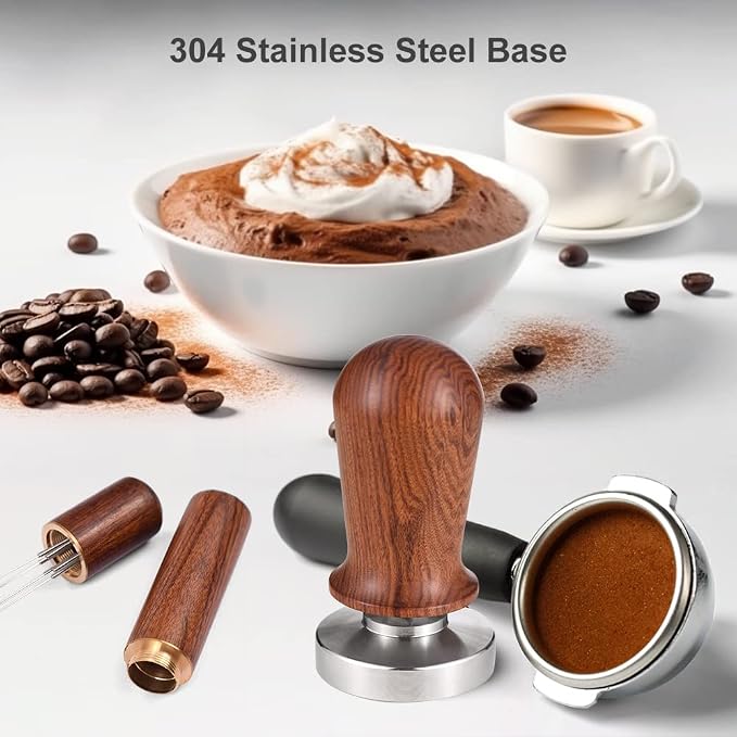Decdeal 51mm Espresso Tamper and Stirrer Set, Coffee Tamper - Image 4