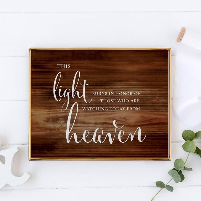 Andaz Press Wedding Party Signs, Rustic Wood Print, 8.5x11-inch, This Light - Image 2