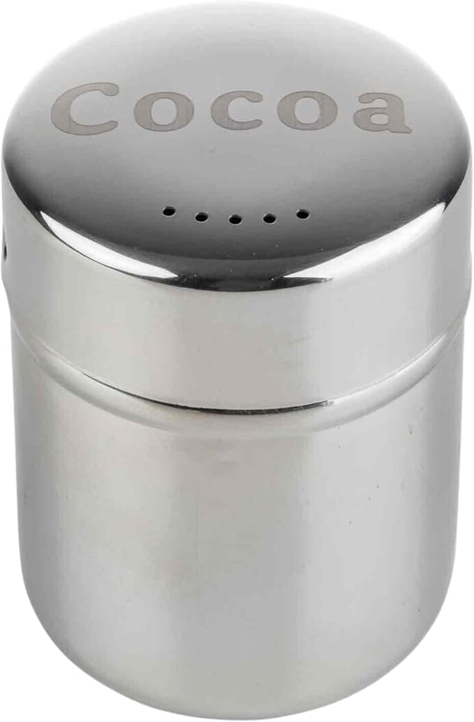 TableCraft 11051 Cocoa Shaker, 6 oz, Stainless Steel Dredge by TableCraft