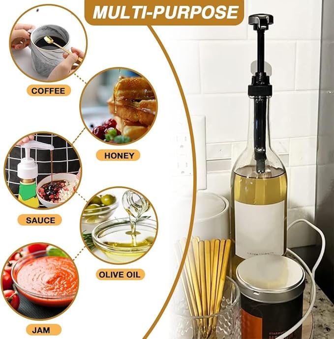25 Pcs White Syrup Pump Dispenser, Compatible - Image 7