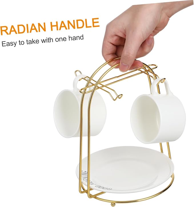Toddmomy Iron Coffee Cup Holder Rack, Storage - Image 4