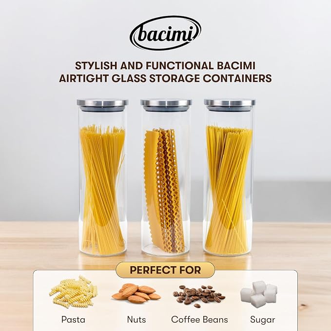 Bacimi® Airtight Borosilicate 3mm thick Glass Storage Containers - Image 2