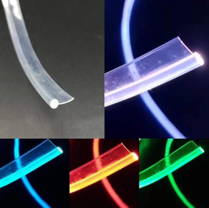 YWEWY 0.12in PMMA Plastic Sideglow Skirt Optic Fiber Crystal Cables - Image 3
