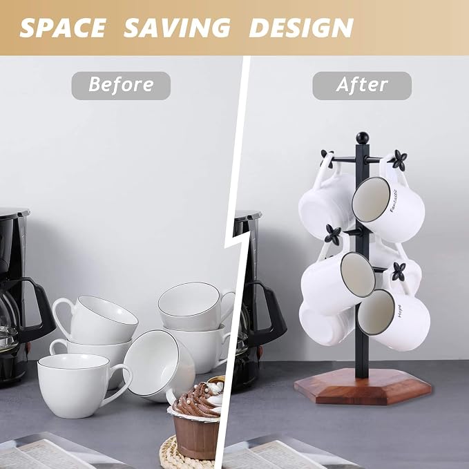 Coffee Mug Holder, Mug Tree for Counter, Cup Holder - Image 3