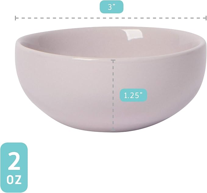 Now Designs Pastel Ceramic Pinch Bowl Set, Soy Sauce Dish, 2 oz - Image 2