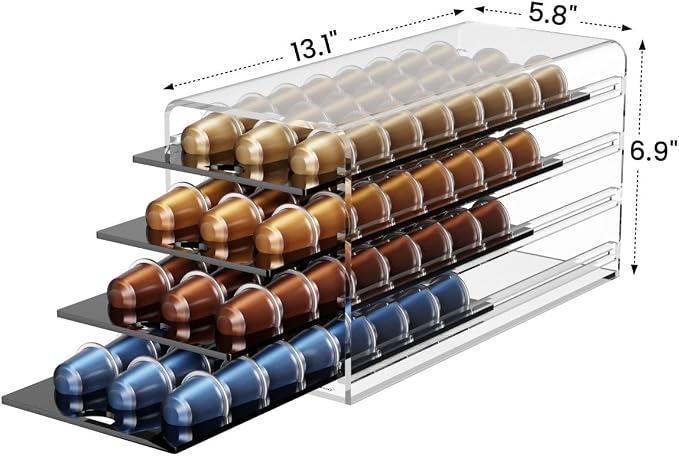 Acrylic Coffee Pod Holder for Nespresso OriginalLine Capsules, 4 Tier Organizer - Image 6