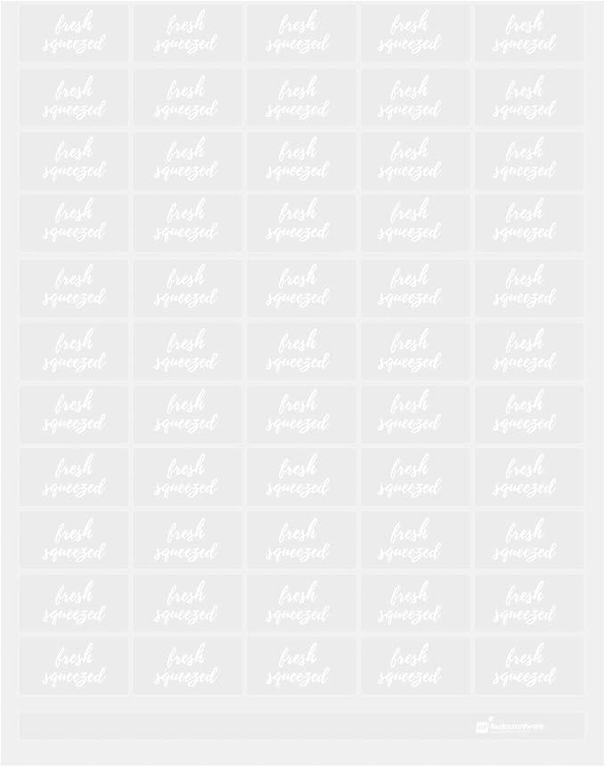 Restaurantware Label Tek 1.9 x 1 Inch Squeezed Juice Bottle Labels, 100 by Restaurantware