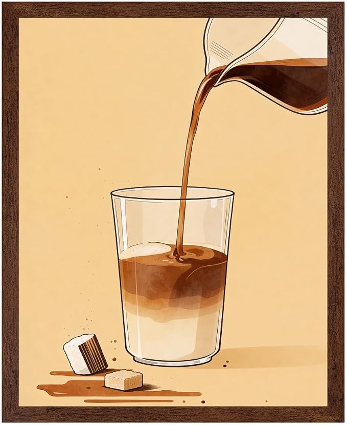 Lawrence Williams Designs Iced Coffee Pour Poster by LawrenceWilliamsDesigns