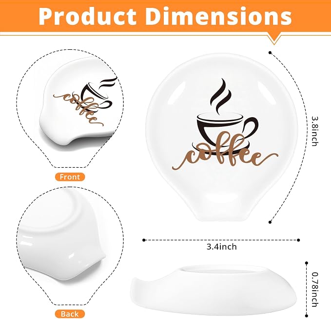 Coffee Ceramic Spoon Rest, Funny Spoon Holder - Image 2