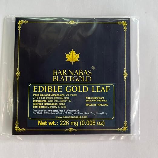 Barnabas Blattgold Edible Cake Decorations 23.75K Gold Leaf - Image 2