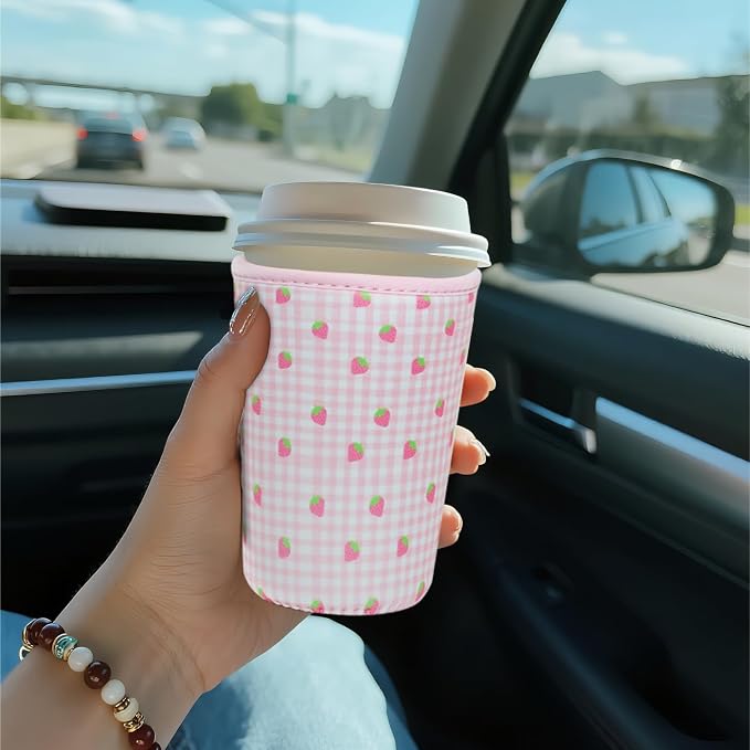 Reusable Insulated Sleeve for Iced Coffee Cup, Coffee Neoprene Sleeve for Cold - Image 4