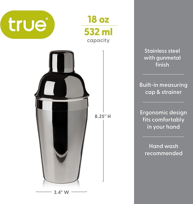 True Stainless Steel Cocktail Shaker - Image 3