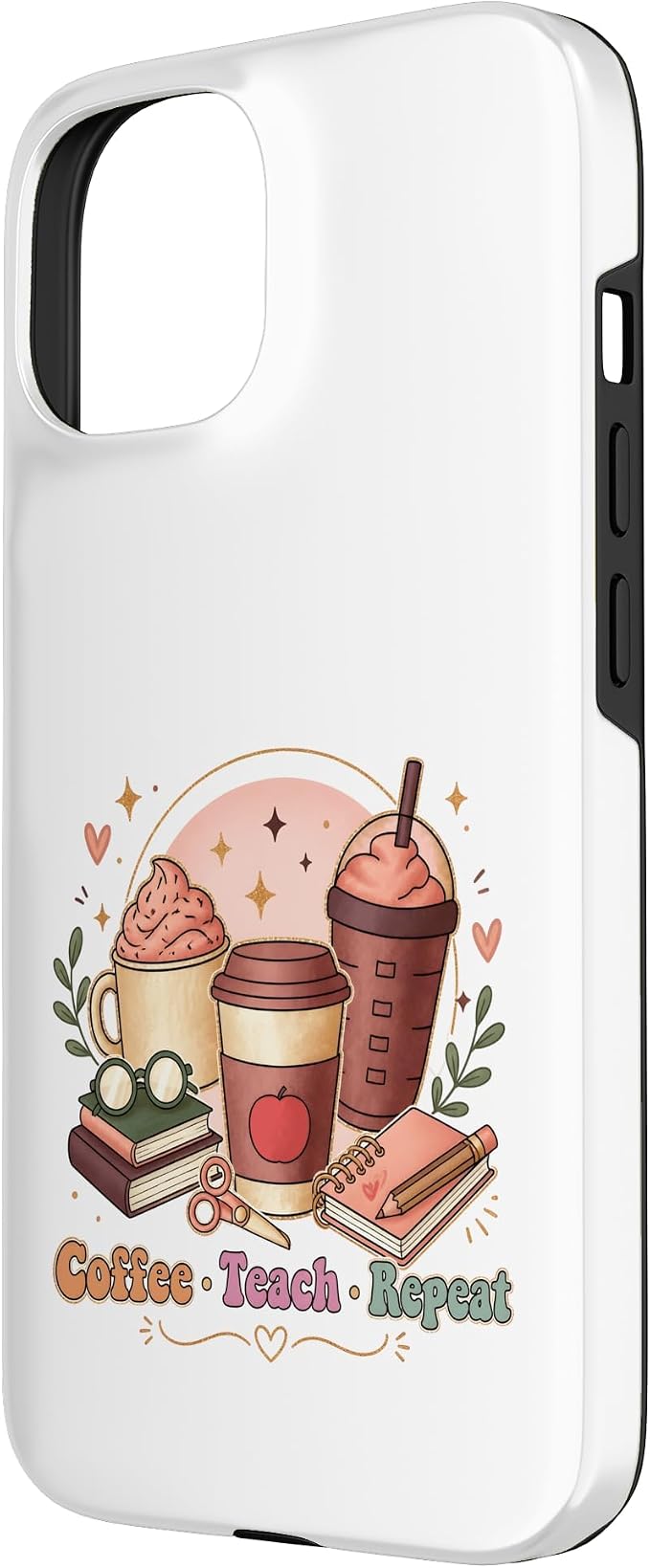 Coffee Teach Repeat Teacher Daily Routine Design Case - Image 2