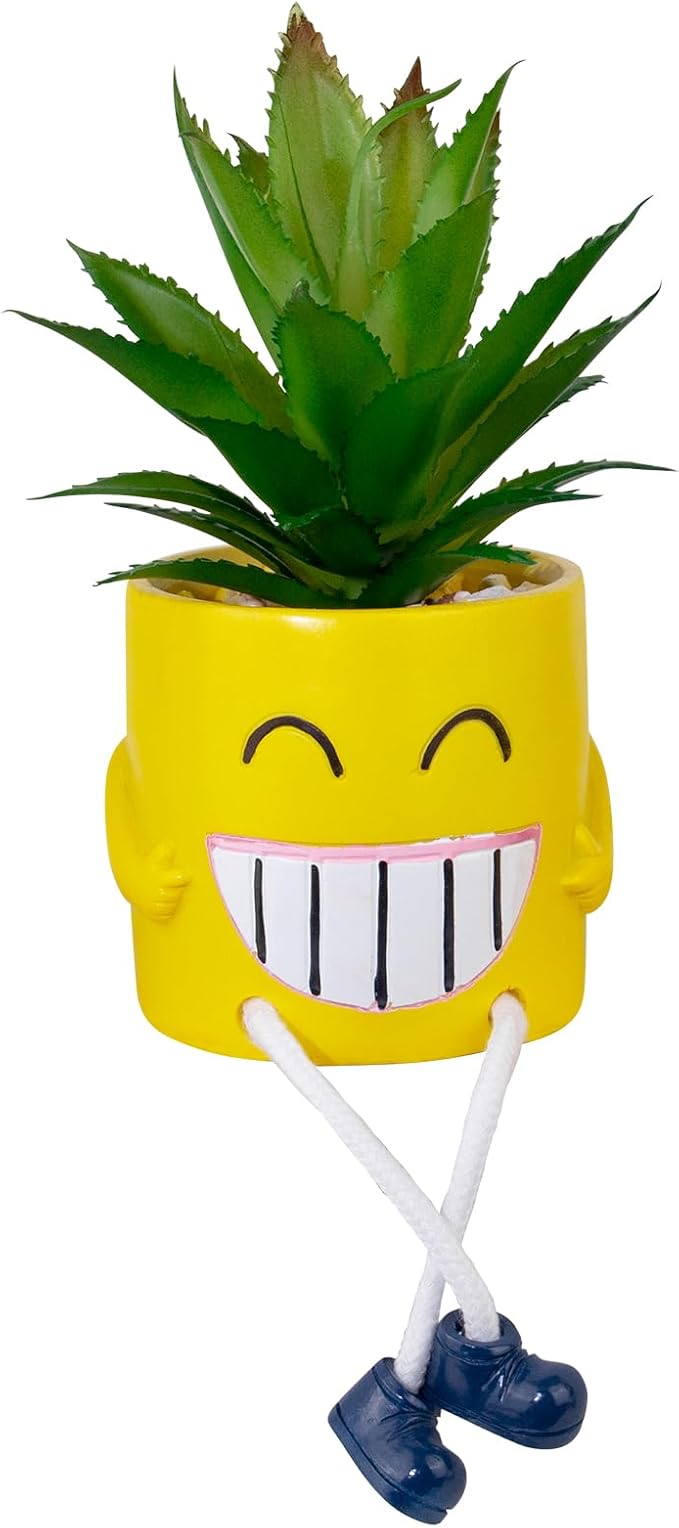 Fake Plants Small Potted Succulents by LUZOGA