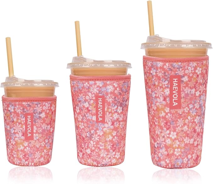 Reusable Insulated Neoprene Iced Coffee Cup Sleeve, Durable Drink Sleeve by Unknown