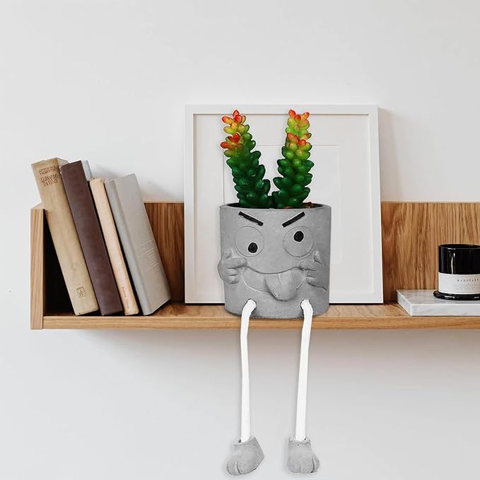 Zerzsy Artificialplant Succulents in Cement Pots - Image 3