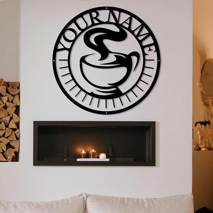 Custom Coffee Bar Metal Name Sign, Soldier House Wall Art, Personalized Lover - Image 5