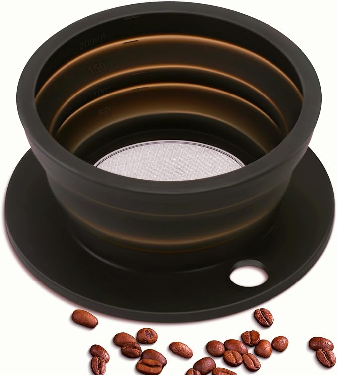 2-Packs Paperless Collapsible Pour Over Coffee Dripper, Travel Pour Over Coffee - Image 5