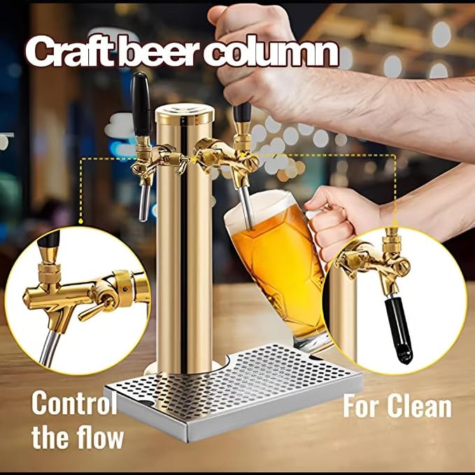 Draft Beer Tower for Home Brewing, Stainless Steel Construction - Image 2