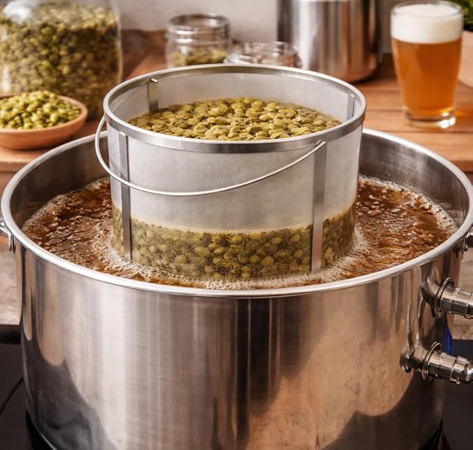 Gekufa Hop Filter 300 Micron 304 Stainless Steel – 11.8" x 12.2" Dry Hop - Image 4