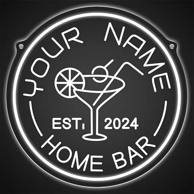 Custom Cocktail LED Neon Sign Personalized Home Bar Name Neon Lights - Image 7