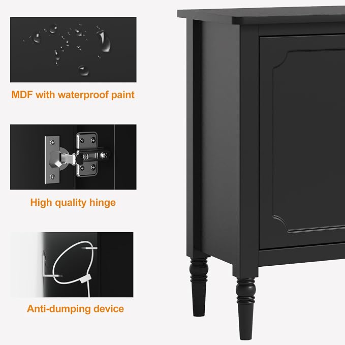 RoyalCraft Buffet Cabinet with 2 Doors & 3 Drawers, Vintage Sideboard with - Image 6