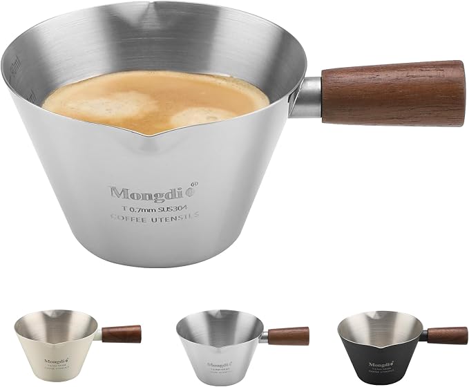 Mongdio Espresso Measuring Cup, Stainless Steel Espresso Shot Cups by Mongdio