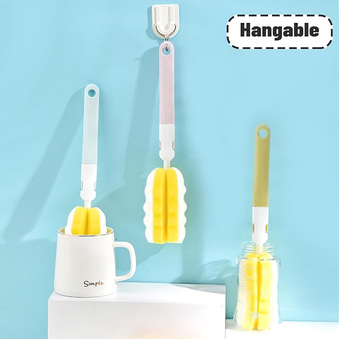 INVODA Bottle Brush 4Pack Long Handle Cup Cleaner Brush Whit Straw Brushes - Image 8